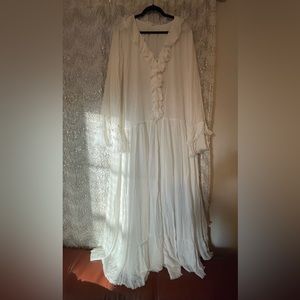 Romantic large free people gauze dress